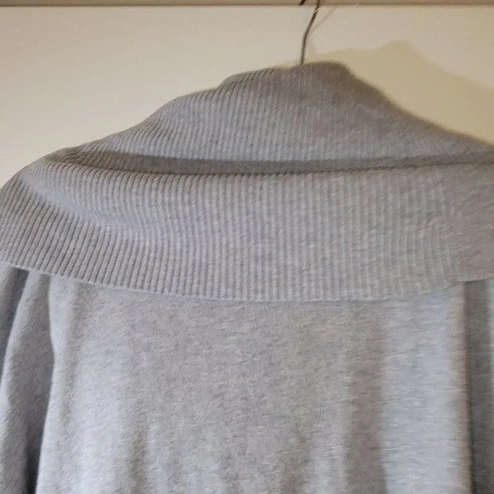 Michael Kors Gray Cowl/Turtle Neck Cotton/Angora Sweater Size L